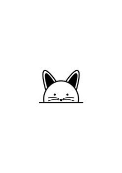 Minimalist Cat Line Art – Cute Wall Art