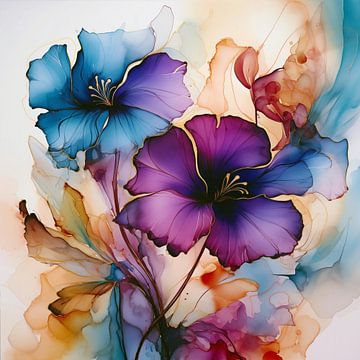 bloemen aquarel van Virgil Quinn - Decorative Arts
