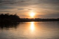 Een winterse zonsondergang