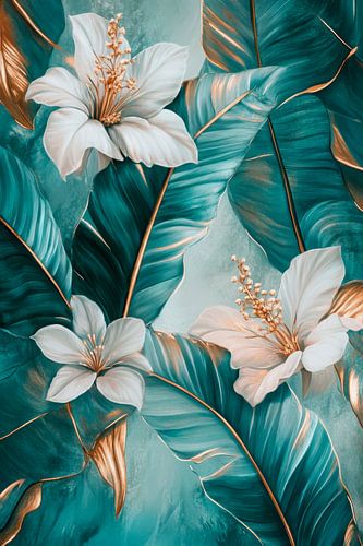 Motif floral tropical
