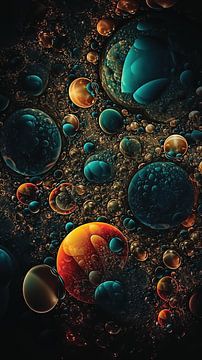 Abstract Digital Bubbles van Harry Stok