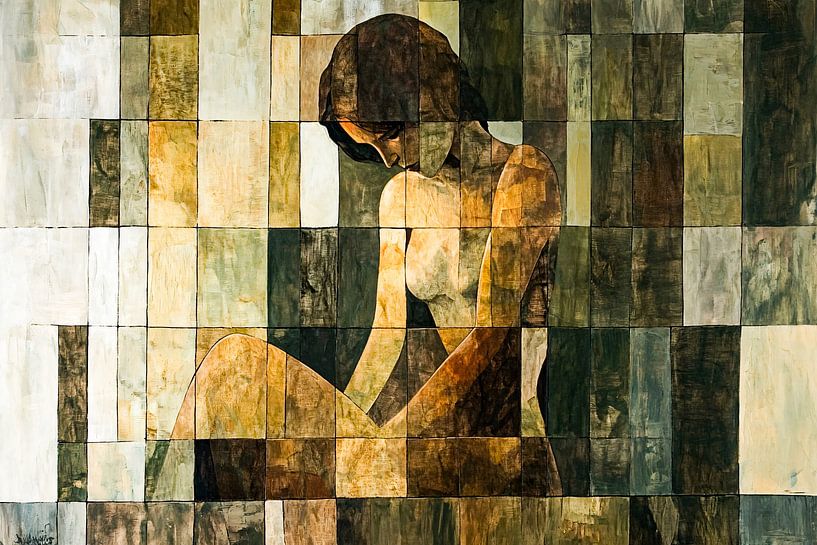 Silhouette féminine cubiste par Imperial Art House