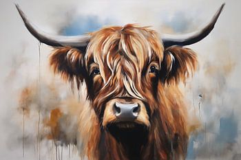 Staring Scottish Highlander in Detail