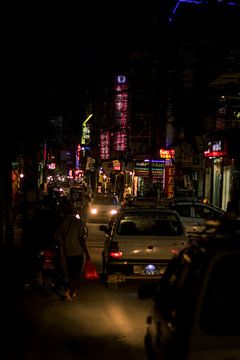 Kathmandu nach Sonnenuntergang von Maarten Borsje