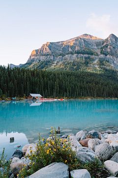 Zonsopkomt bij Lake Louise, Banff - Canada van Marit Hilarius