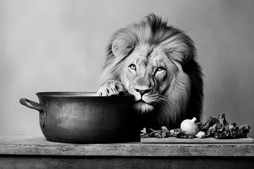 Lion in the kitchen
