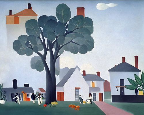 De grote boom in het dorp