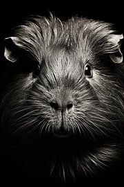 Portrait d'animal en noir et blanc