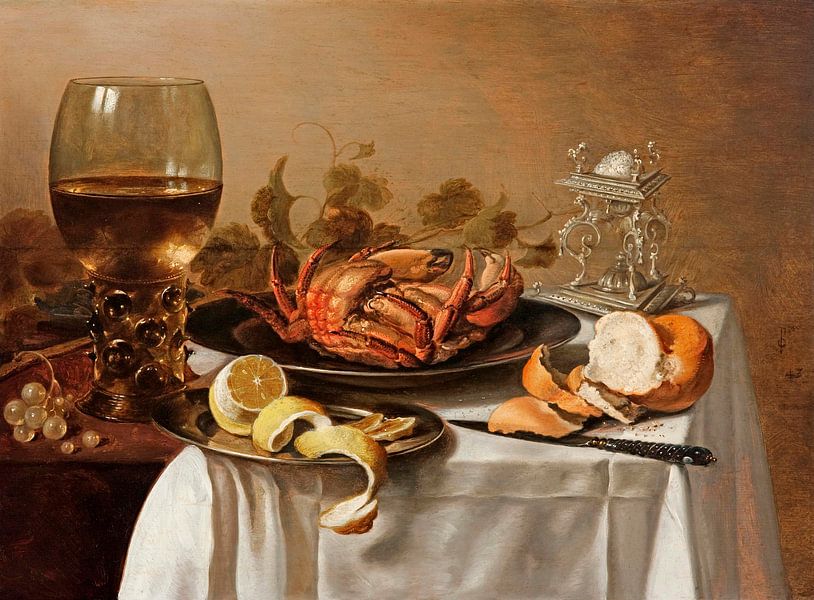 une-nature-morte-avec-un-roemer-un-crabe-et-un-citron-pel-pieter