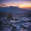 Massif montagneux du Jebel Shams dans la dernière lumière sur Jean Claude Castor