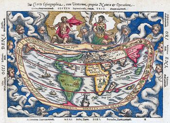 Peter Apian, Carte du monde, 1553