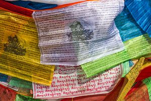Drapeaux de prière au Tibet sur Erwin Blekkenhorst