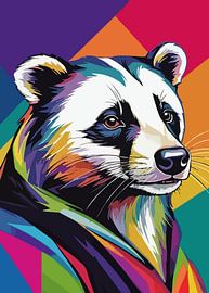 Le style pop art du blaireau