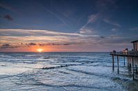 Zonsondergang aan de kust