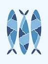 Blauer Fisch stehend von Studio Miloa Miniaturansicht