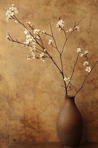 Bloesemtakken in rustieke vaas