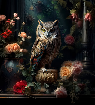 Owl brown stand