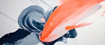 Dynamic colour explosion in blue and orange by Poster Art Shop