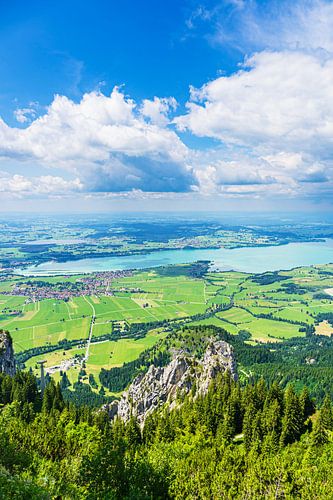 View of Schwangau and Lake Forggensee from Tegelberg