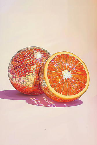 Demi-orange mosaïque