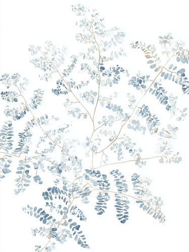 Feuilles en nuances de bleu