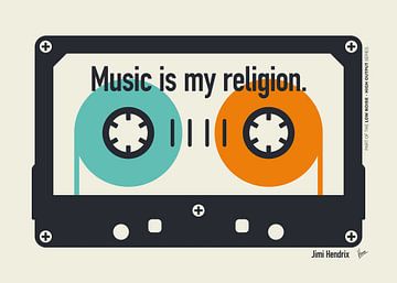 No. 2 Music is my religion Jimi by Chungkong Art