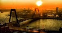 Zonsopgang boven winters Rotterdam Zuid