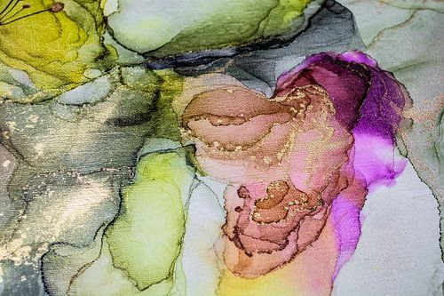 Alcohol Ink Kunstwerk auf Leinwand