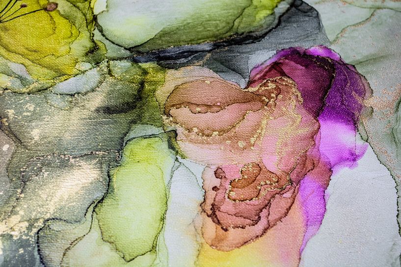 Alcohol Ink Kunstwerk auf Leinwand von GH Foto & Artdesign