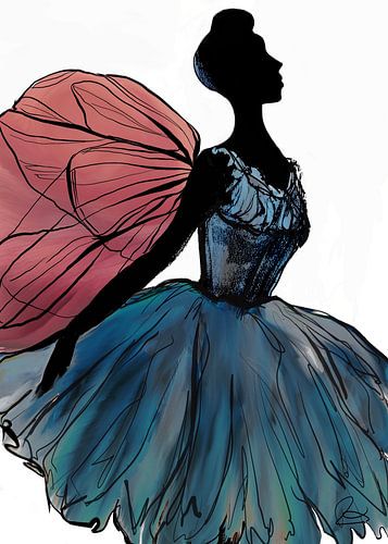 Geflügelte Tänzerin