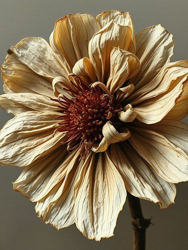 Vervagende schoonheid: Een gedroogde dahlia