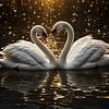 Swans | Couple d'amoureux sur Art Twist by M