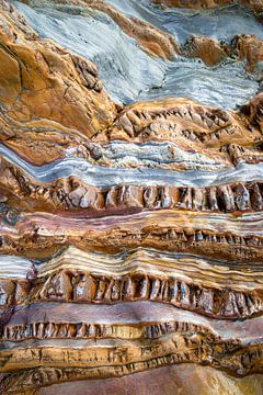 Een detail van een rotswand - Playa del Silencio - 6 van Danny Budts