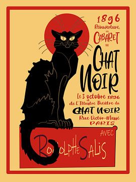 Chat noir poster van Hilde Remerie Photography and digital art