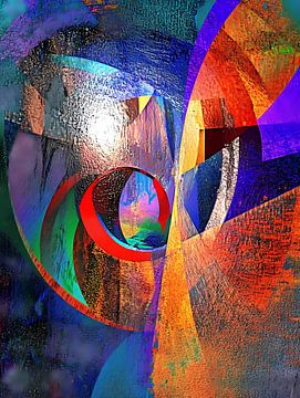 Colourful abstract sun