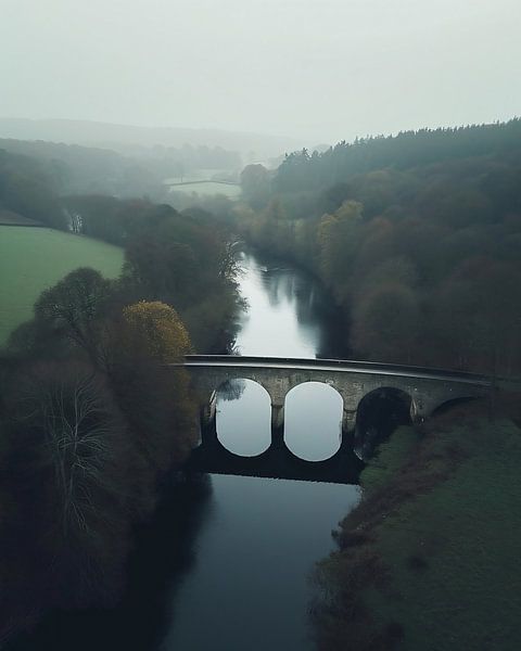 Viadukt in schöner Landschaft von fernlichtsicht