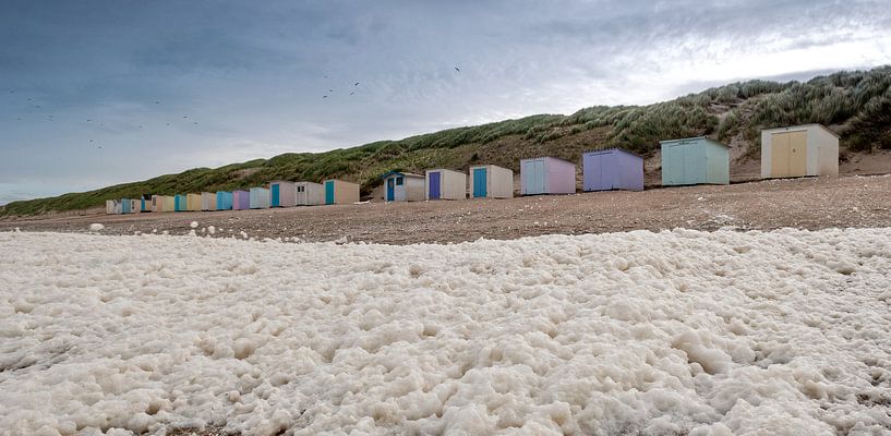 Zeeschuim strandhuisjes Paal 12 Texel van Ronald Timmer