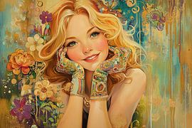 Buntes Lächeln von Blickfänger Gemälde