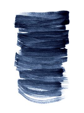 Indigo 3 | minimalistisch aquarel van Menega Sabidussi