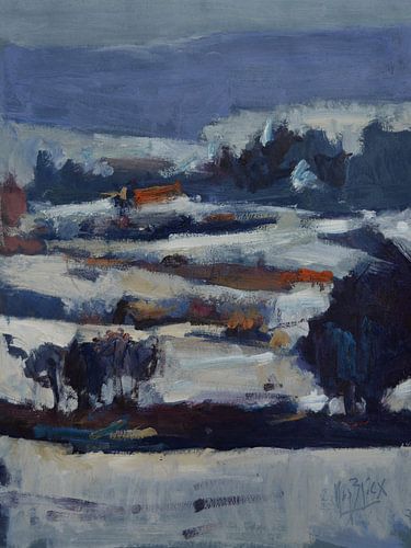 Besneeuwde hellingen van Nop Briex