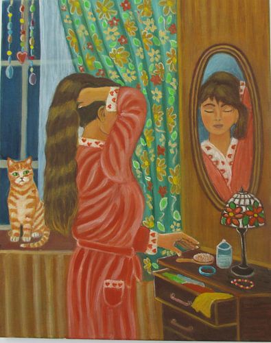 Getting ready for bed.