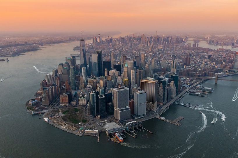 New York city van boven van Thomas Bartelds