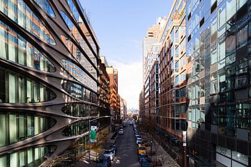 Uitzicht langs New York HighLine van Shaquille Maarschalkerweerd