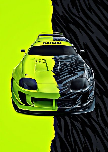 Neon Split Supra A80 von John Dan