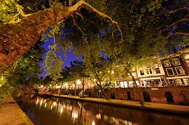 L'Oudegracht à Utrecht entre Smeebrug et Weesbrug. sur Donker Utrecht