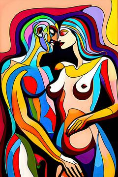 künstlerisches nacktes Paar von Egon Zitter