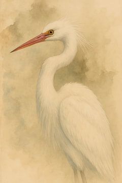Elegante Witte Reiger van But First Framing