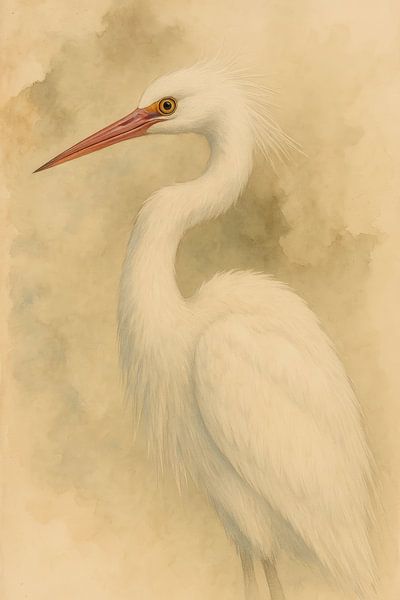 Elegante Witte Reiger van But First Framing