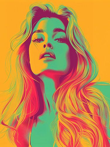 Oh Brigitte | Lavalamp vrouw van de jaren 60 in gekke kleuren