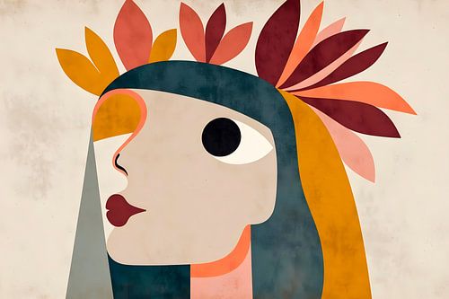 Porträt mit Traum Pflanzen von Mad Dog Art